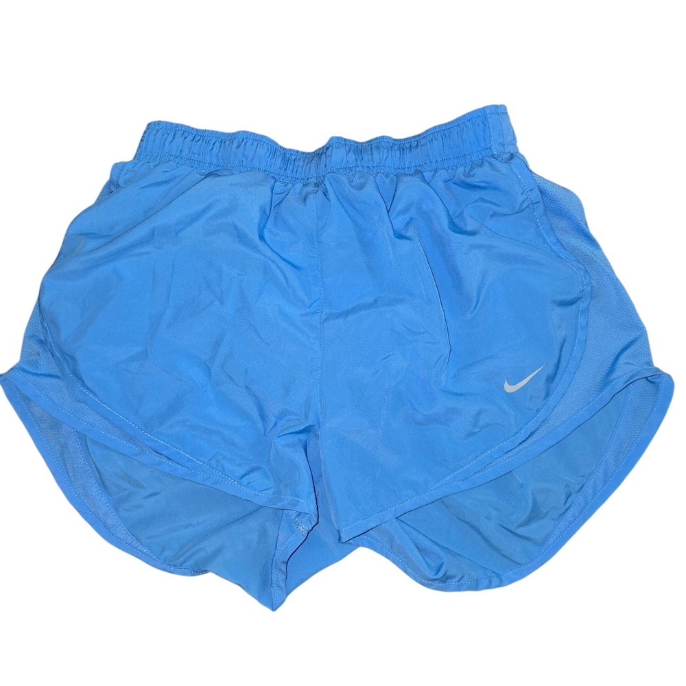 Nike Womens Dri-FIT Tempo Running Shorts Light Blue Medium Athletic Mesh 3"